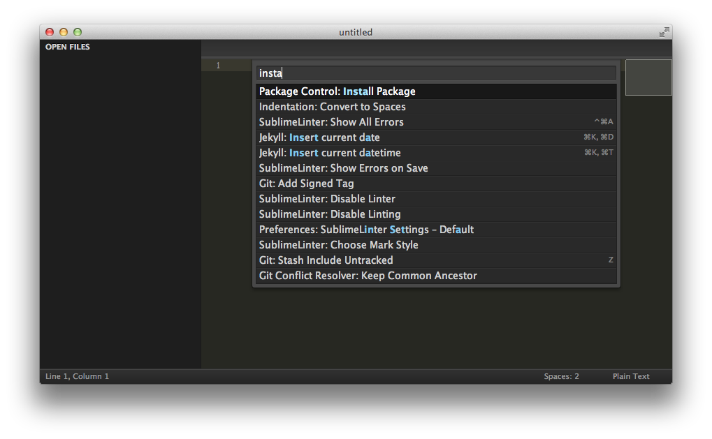 Sublime Text 3 - Package Control